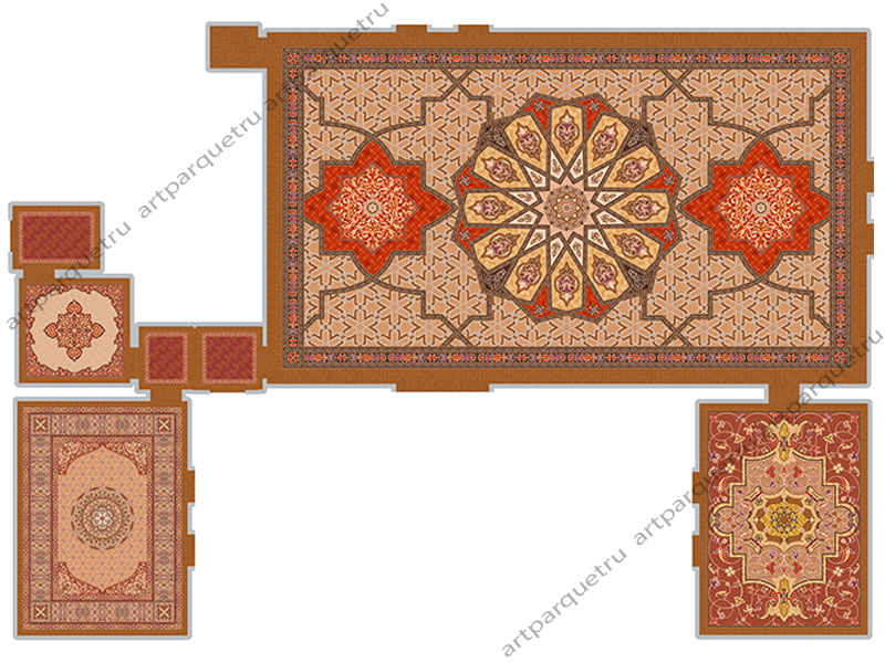 pattern of the artistic parquet